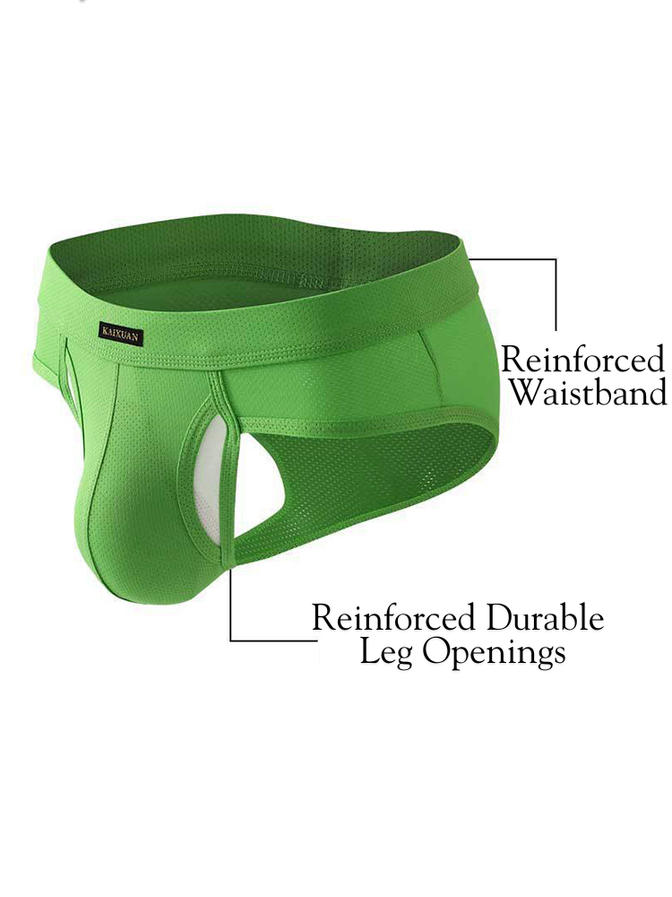 3 Pack Men's Seamless Comfort Sporty Cut Stretch Fit Briefs | dmunderwear detail image 3