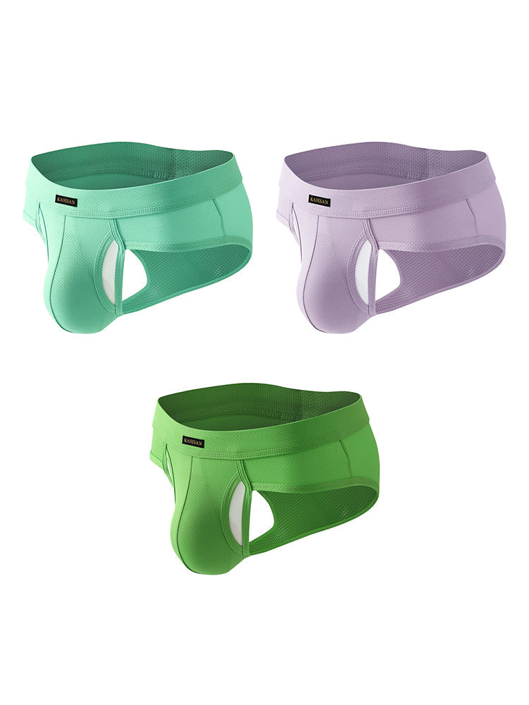 3 Pack Men's Seamless Comfort Sporty Cut Stretch Fit Briefs | dmunderwear detail image 8