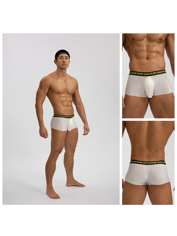 3 Pack Men's Seamless Ice Silk U-Pouch Low Waist Sexy Breathable Trunks | dmunderwear detail image 18