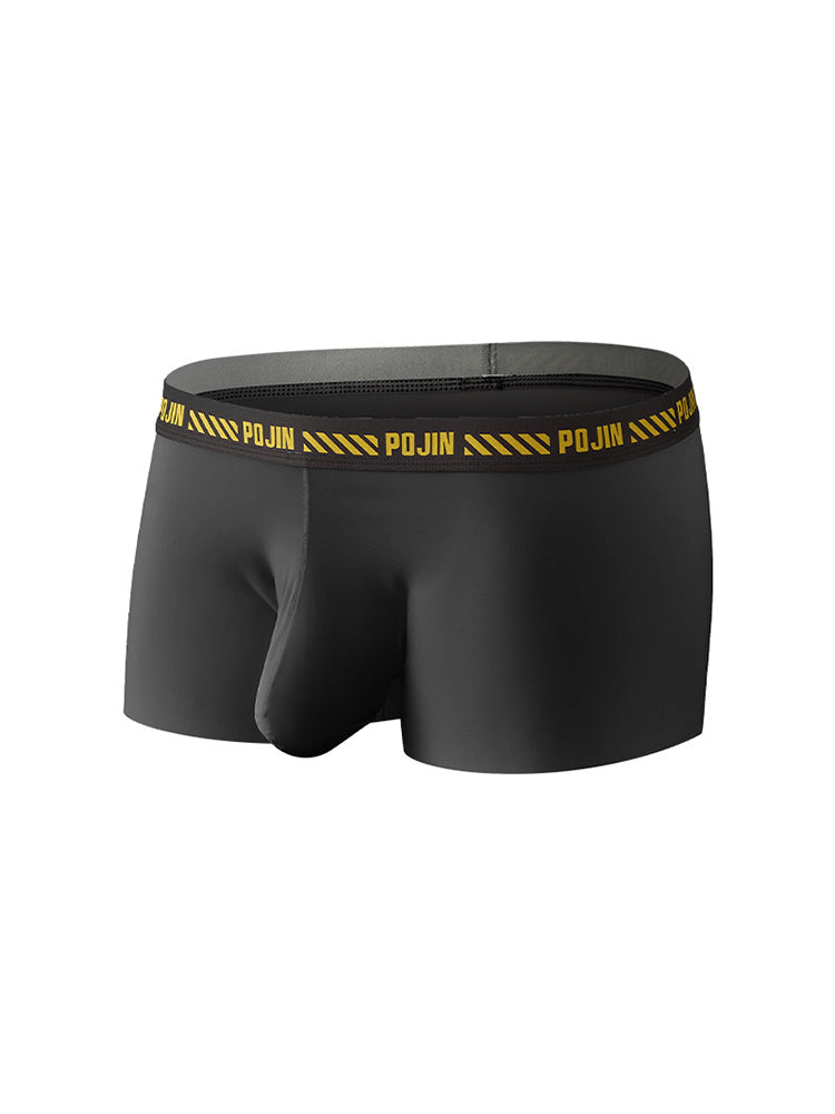 3 Pack Men's Seamless Ice Silk U-Pouch Low Waist Sexy Breathable Trunks | dmunderwear detail image 19