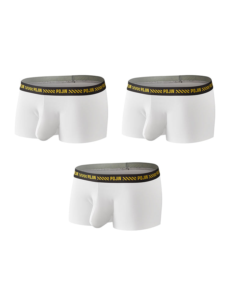 3 Pack Men's Seamless Ice Silk U-Pouch Low Waist Sexy Breathable Trunks | dmunderwear detail image 7