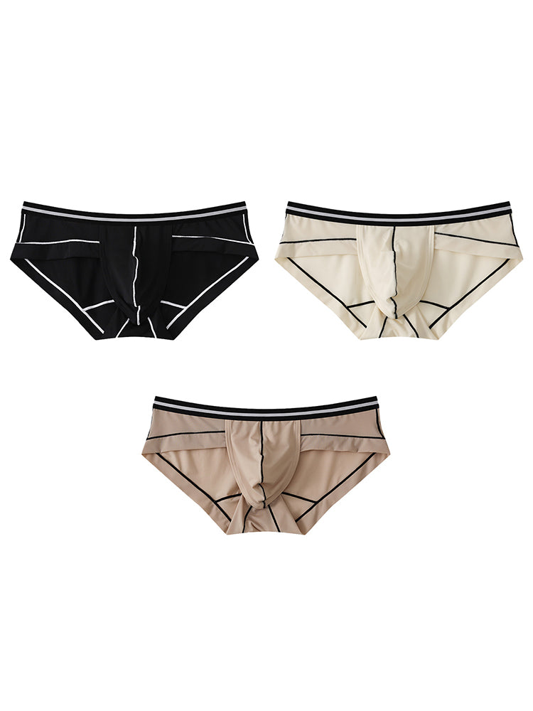 3 Pack Men's Semi-Transparent Comfortable Soft Skin-Friendly Minimalist Briefs | dmunderwear detail image 2