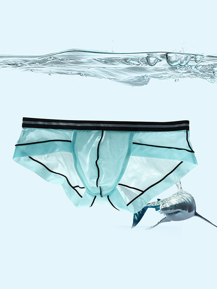 3 Pack Men's Semi-Transparent Comfortable Soft Skin-Friendly Minimalist Briefs | dmunderwear detail image 5