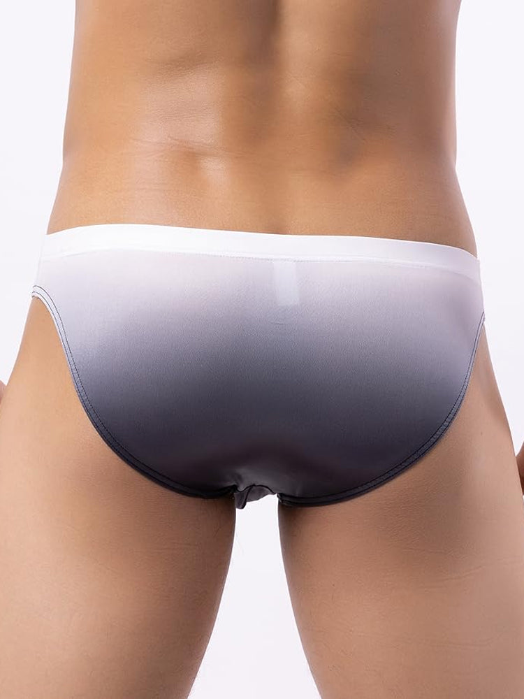 3 Pack Men's Sensual Silk-Like Loose Gradient Color Bikini | dmunderwear detail image 16