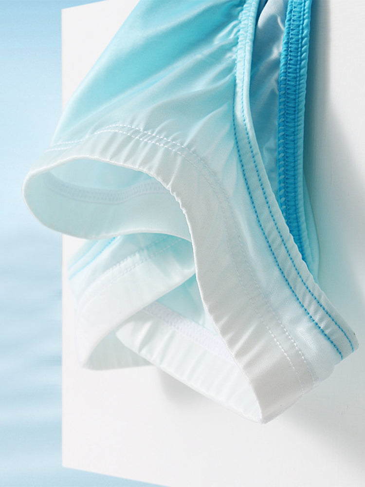3 Pack Men's Sensual Silk-Like Loose Gradient Color Bikini | dmunderwear detail image 8
