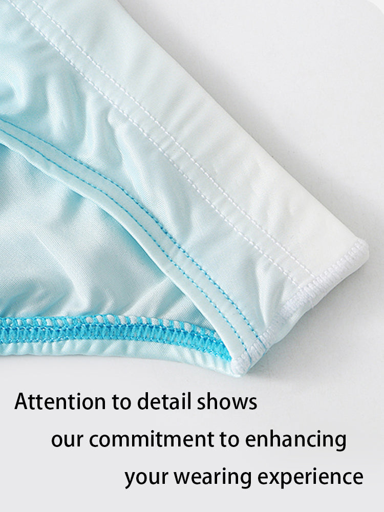 3 Pack Men's Sensual Silk-Like Loose Gradient Color Bikini | dmunderwear detail image 9