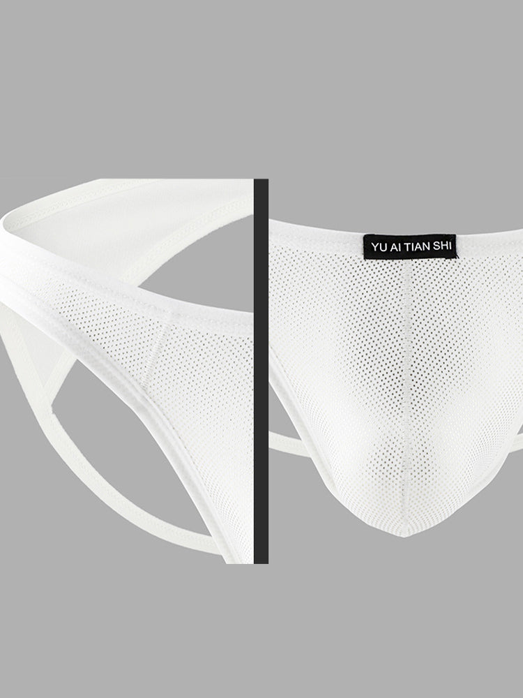 3 Pack Men's Sexy Breathable Odor-Control Snug Fit Low-Rise Jockstrap | dmunderwear detail image 10