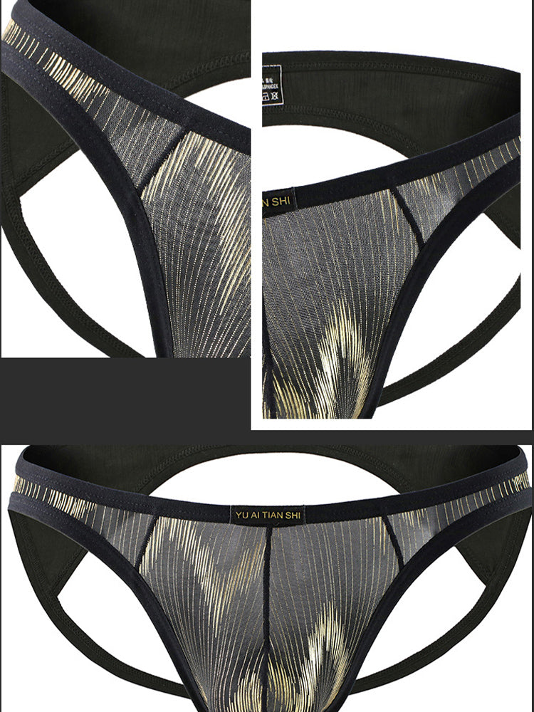3 Pack Men's Sexy Breathable Odor-Control Snug Fit Low-Rise Jockstrap | dmunderwear detail image 5