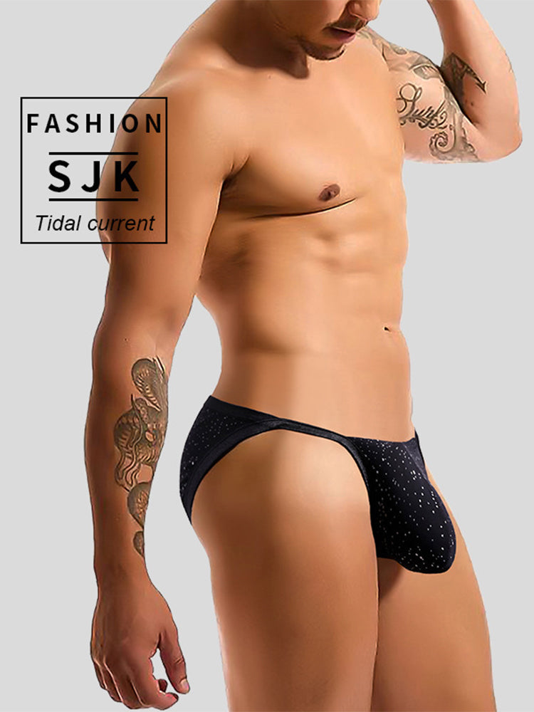 3-pack Men's Sexy Breathable U-convex Big Pouch Bikini | dmunderwear detail image 5