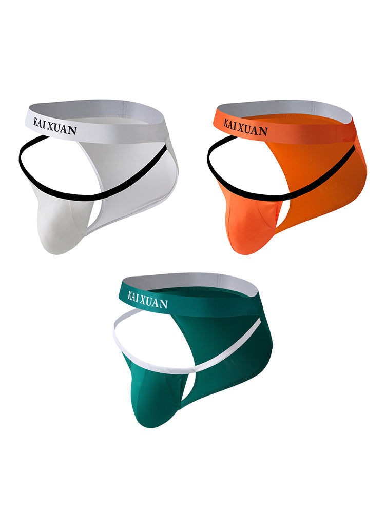 3 Pack Men's Sexy High-Cut 3D U-Pouch & Breathable Bikini | dmunderwear detail image 12