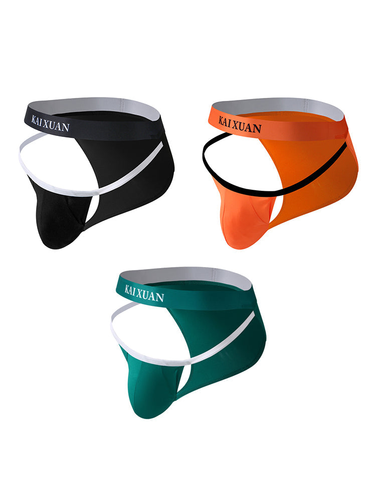 3 Pack Men's Sexy High-Cut 3D U-Pouch & Breathable Bikini | dmunderwear detail image 17