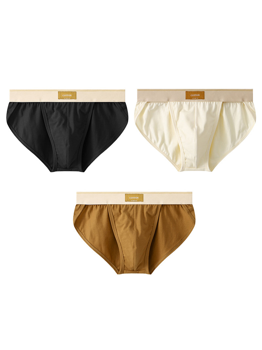 3 Pack Men's Sexy High Cut Cotton Bikini | dmunderwear detail image 10