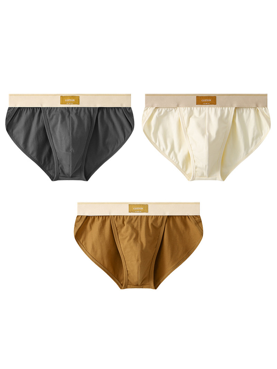 3 Pack Men's Sexy High Cut Cotton Bikini | dmunderwear detail image 11