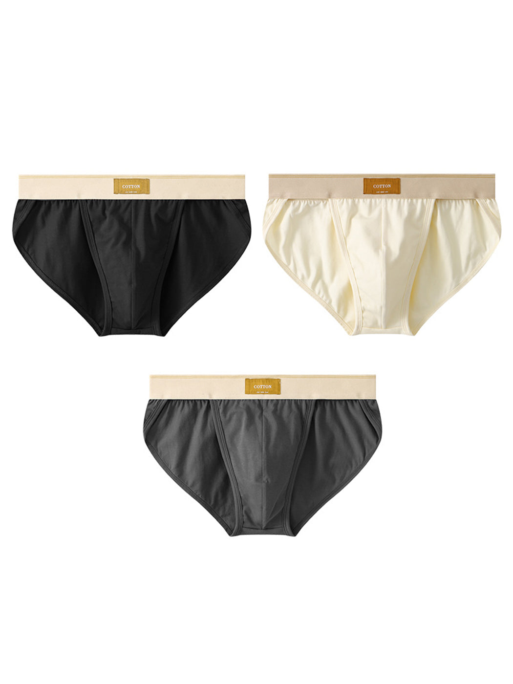 3 Pack Men's Sexy High Cut Cotton Bikini | dmunderwear detail image 2