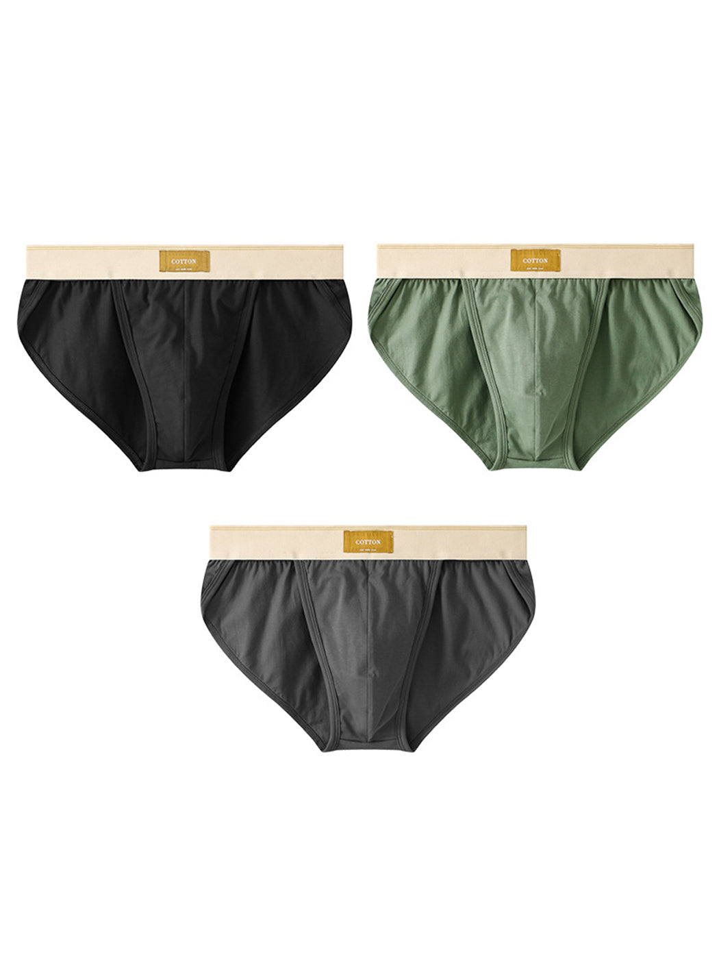 3 Pack Men's Sexy High Cut Cotton Bikini | dmunderwear detail image 8