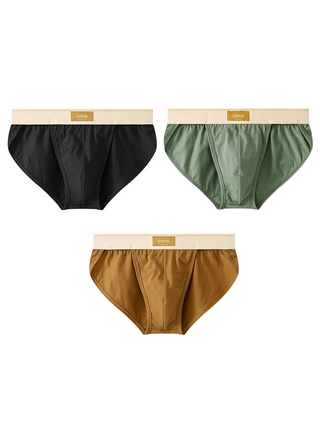 3 Pack Men's Sexy High Cut Cotton Bikini | dmunderwear detail image 9