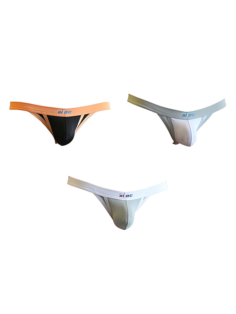 3 Pack Men's Sexy Ice Silk Stretch Fit Comfy Waistband Jockstrap | dmunderwear detail image 2