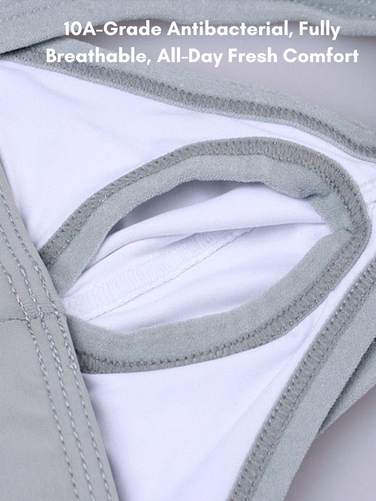 3 Pack Men's Sexy Ice Silk Stretch Fit Comfy Waistband Jockstrap | dmunderwear detail image 3