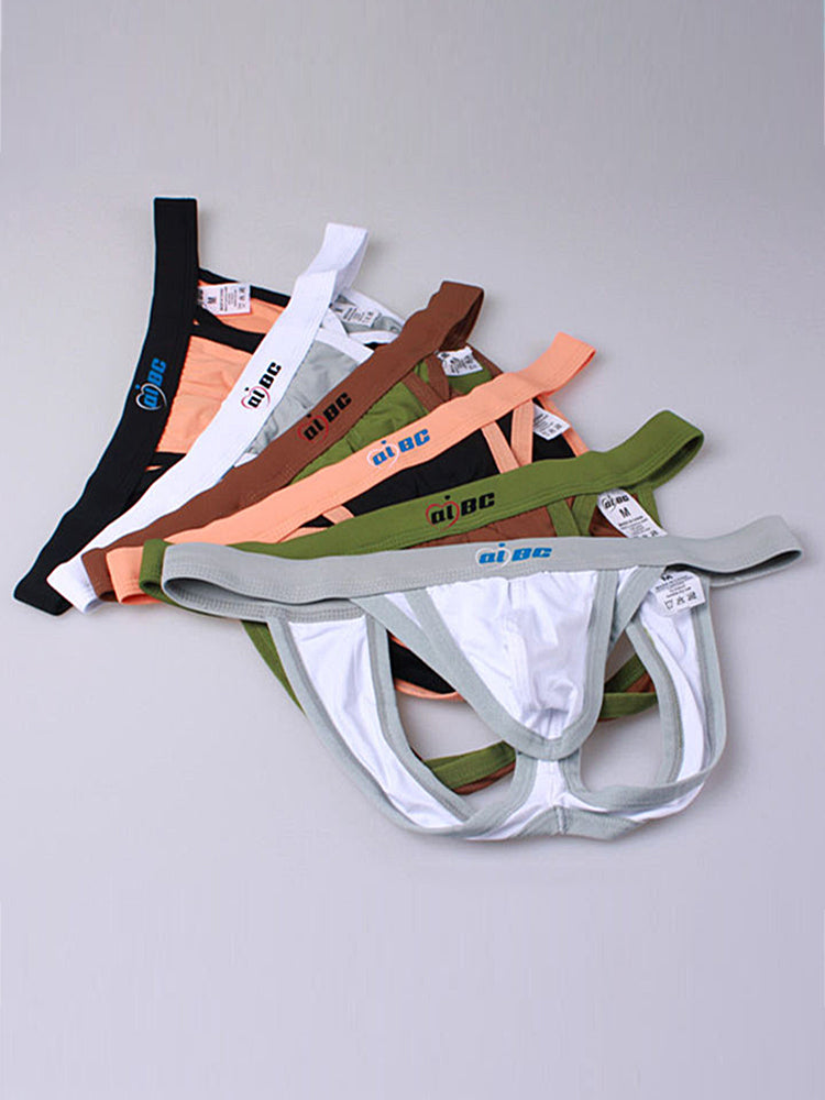 3 Pack Men's Sexy Ice Silk Stretch Fit Comfy Waistband Jockstrap | dmunderwear detail image 8