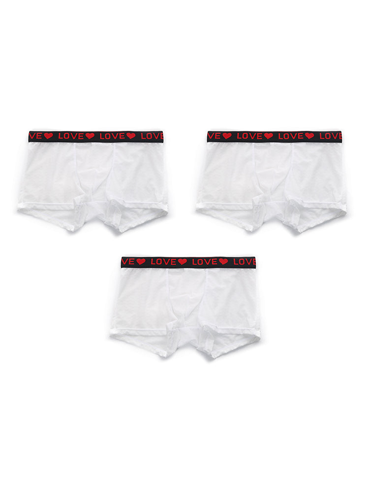 3 Pack Men's Sexy Lace Breathable Comfortable Durable Stretch Silky Touch Trunks | dmunderwear detail image 12