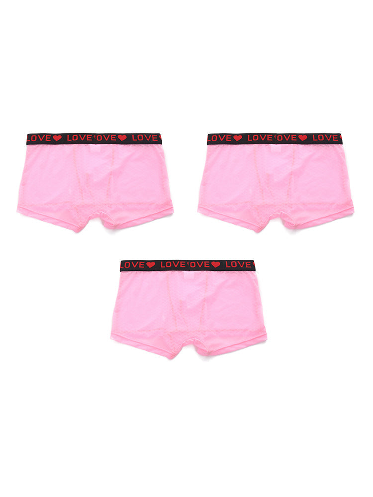 3 Pack Men's Sexy Lace Breathable Comfortable Durable Stretch Silky Touch Trunks | dmunderwear detail image 17