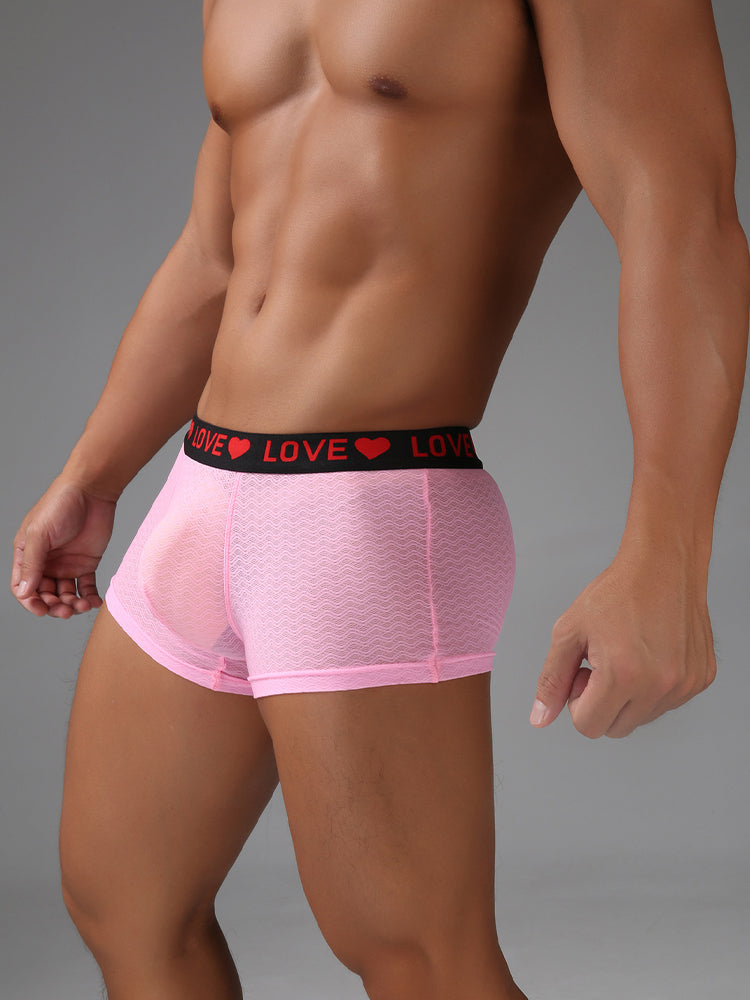 3 Pack Men's Sexy Lace Breathable Comfortable Durable Stretch Silky Touch Trunks | dmunderwear detail image 4