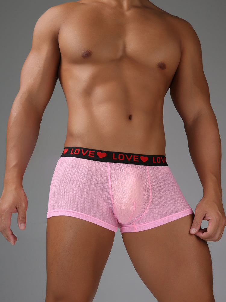3 Pack Men's Sexy Lace Breathable Comfortable Durable Stretch Silky Touch Trunks | dmunderwear detail image 5