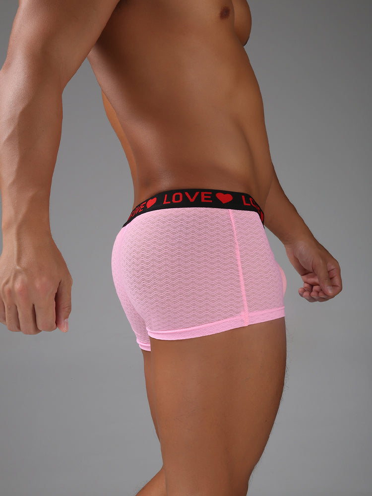 3 Pack Men's Sexy Lace Breathable Comfortable Durable Stretch Silky Touch Trunks | dmunderwear detail image 6