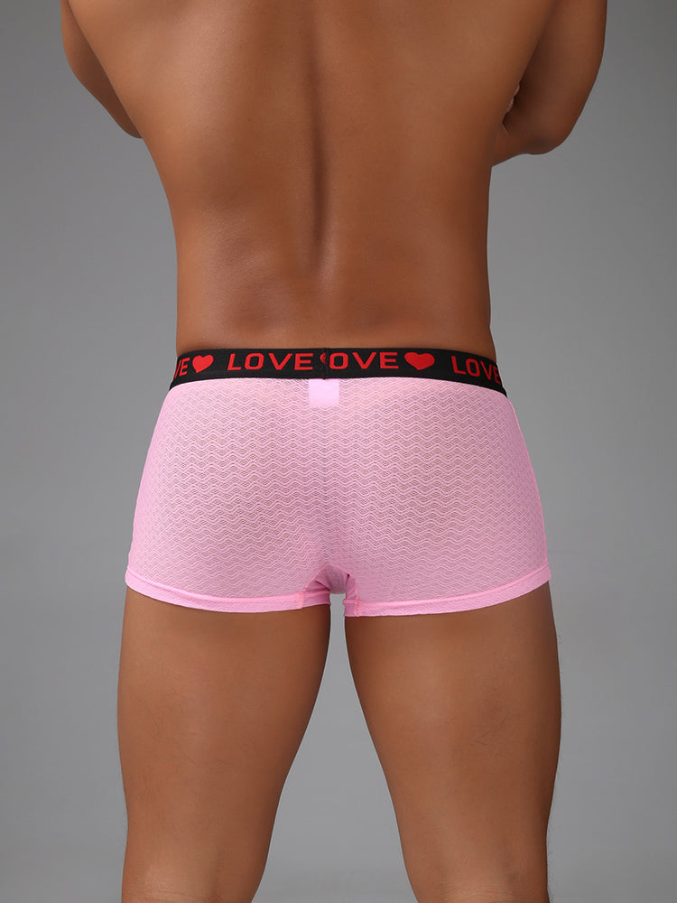 3 Pack Men's Sexy Lace Breathable Comfortable Durable Stretch Silky Touch Trunks | dmunderwear detail image 8