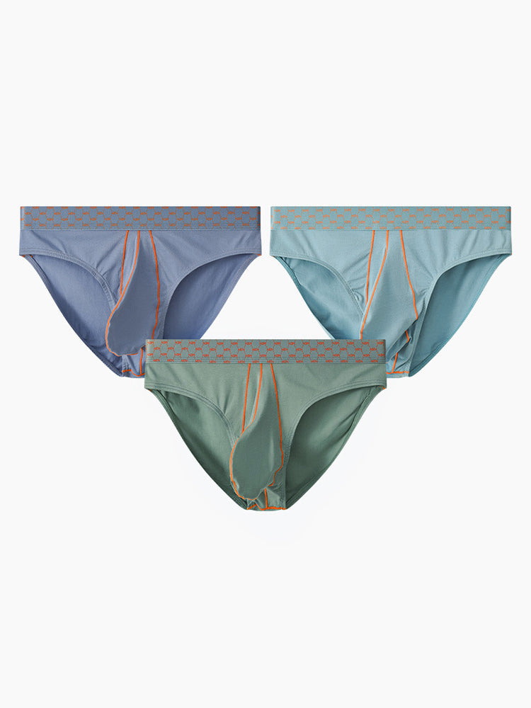 3 Pack Men's Sexy Large Pouch Breathable Comfortable Cotton Briefs | dmunderwear detail image 11