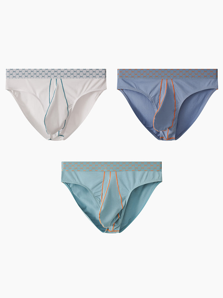 3 Pack Men's Sexy Large Pouch Breathable Comfortable Cotton Briefs | dmunderwear detail image 8