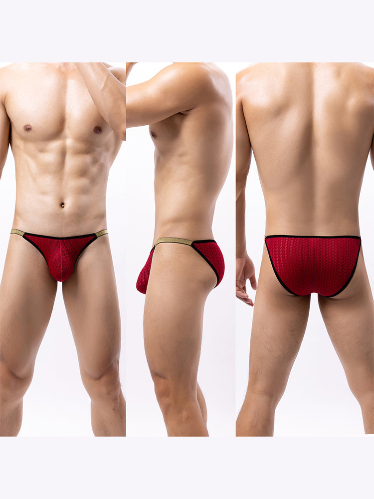 3 Pack Men's Sexy Low-Rise Hip-Lifting Briefs | dmunderwear detail image 18