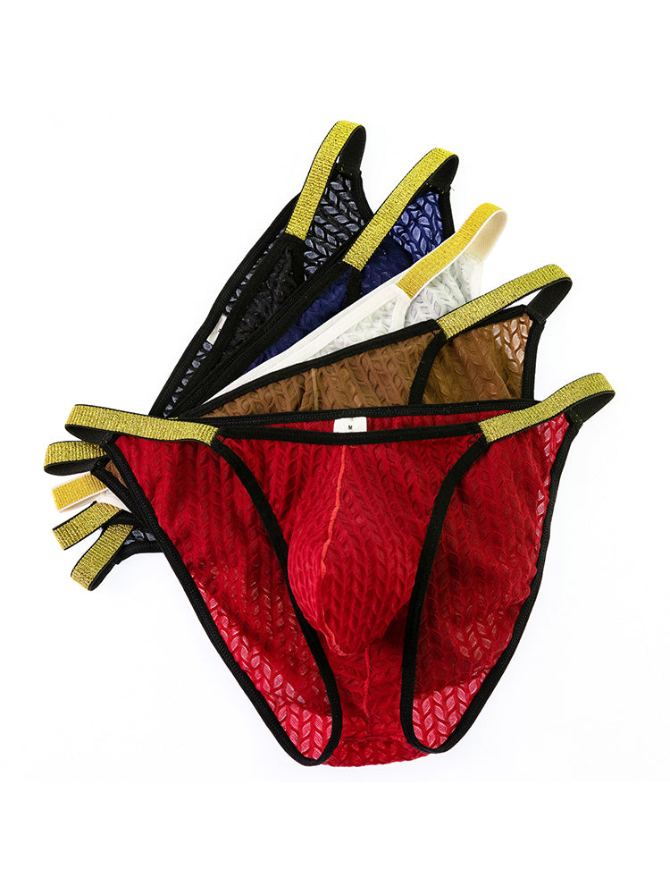 3 Pack Men's Sexy Low-Rise Hip-Lifting Briefs | dmunderwear detail image 19