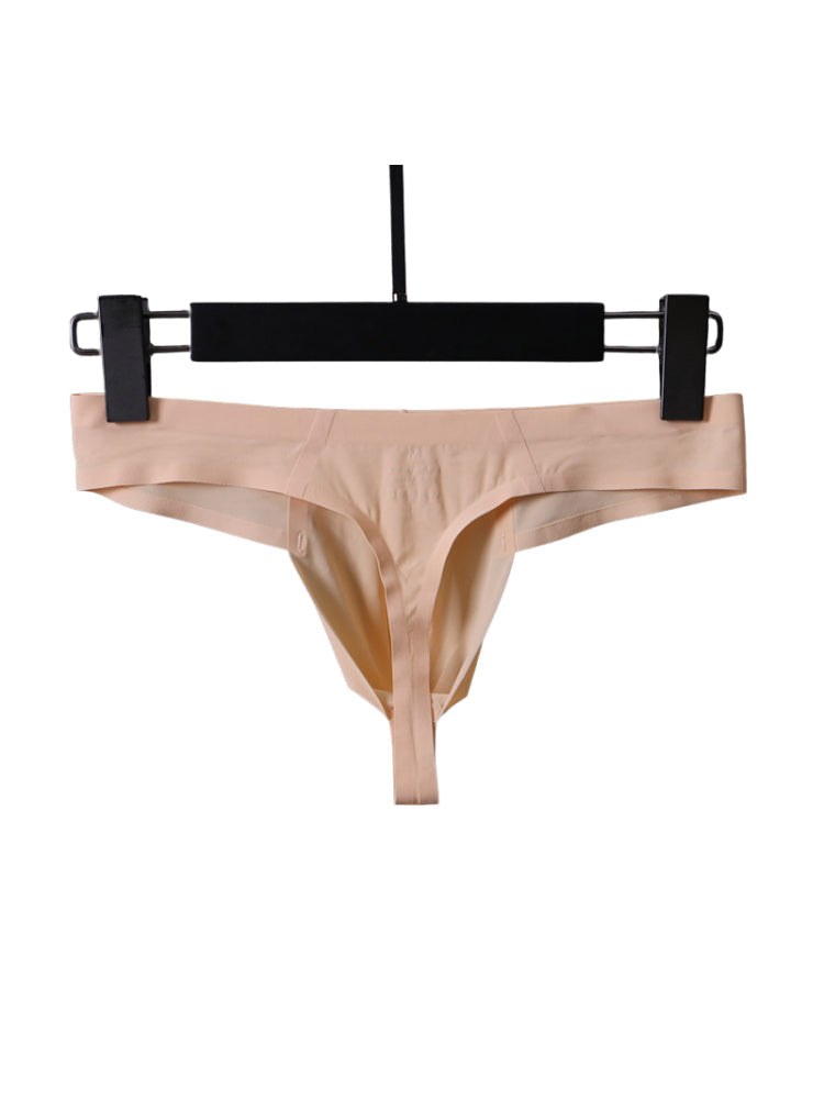 3 Pack Men's Sexy Low-Rise Seamless with Support Pouch Thongs | dmunderwear detail image 10