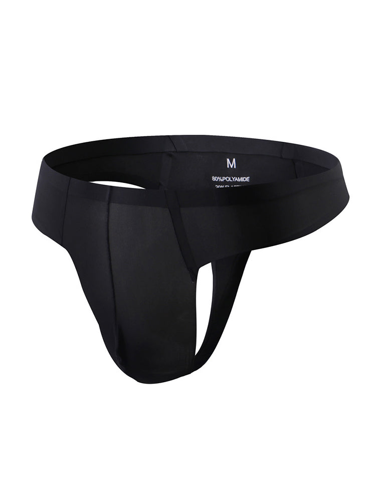 3 Pack Men's Sexy Low-Rise Seamless with Support Pouch Thongs | dmunderwear detail image 16