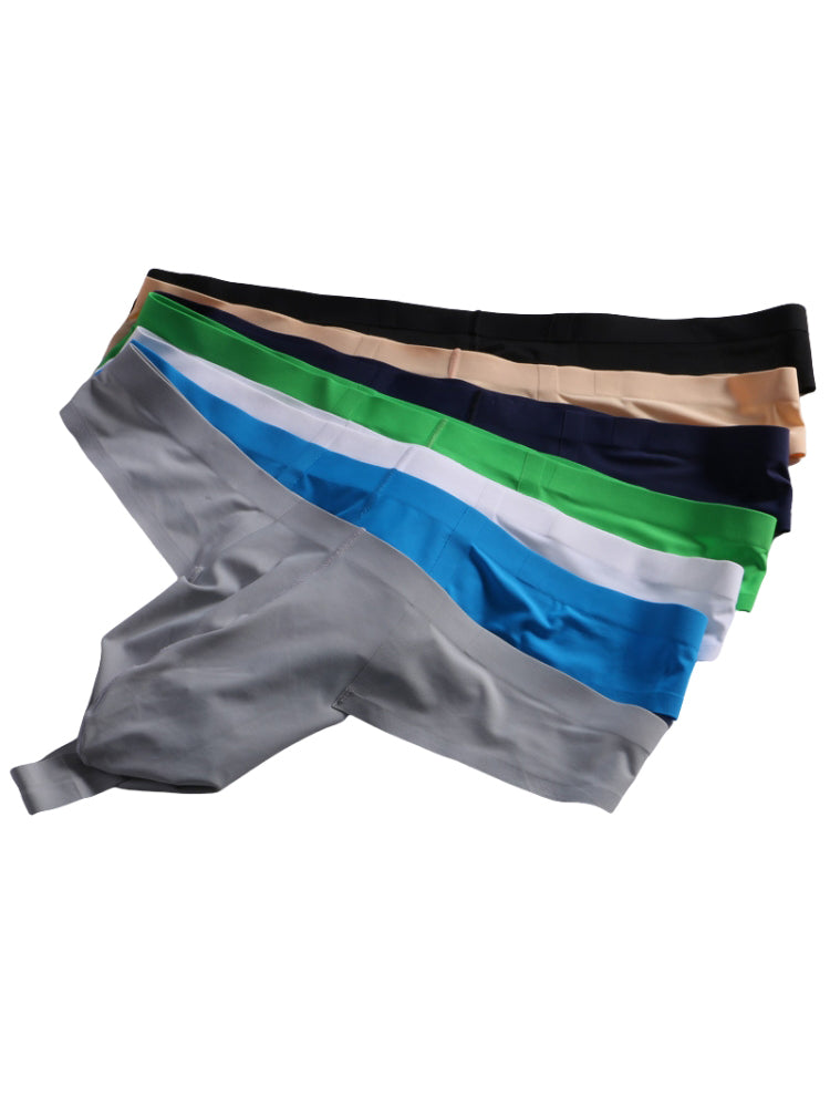 3 Pack Men's Sexy Low-Rise Seamless with Support Pouch Thongs | dmunderwear detail image 3