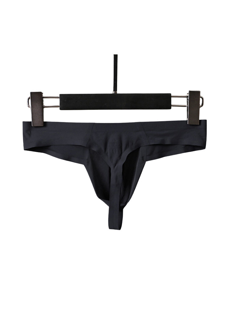 3 Pack Men's Sexy Low-Rise Seamless with Support Pouch Thongs | dmunderwear detail image 4