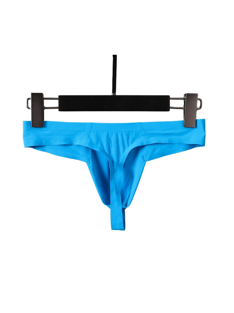 3 Pack Men's Sexy Low-Rise Seamless with Support Pouch Thongs | dmunderwear detail image 8