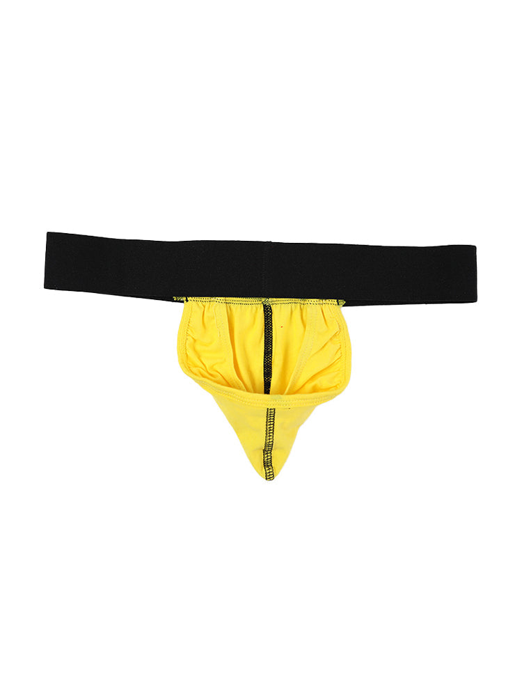 3 Pack Low-Cut Cotton Men's Thong with Enhanced Pouch | dmunderwear detail image 17