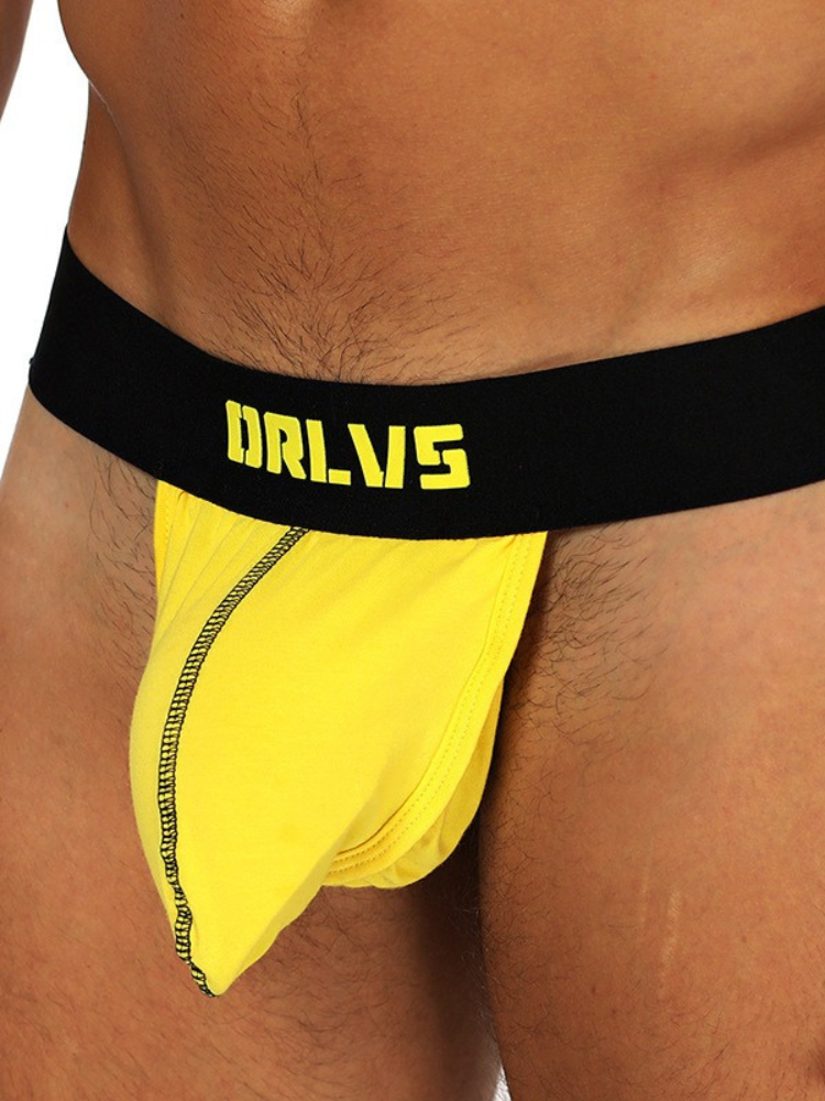 3 Pack Low-Cut Cotton Men's Thong with Enhanced Pouch | dmunderwear detail image 6