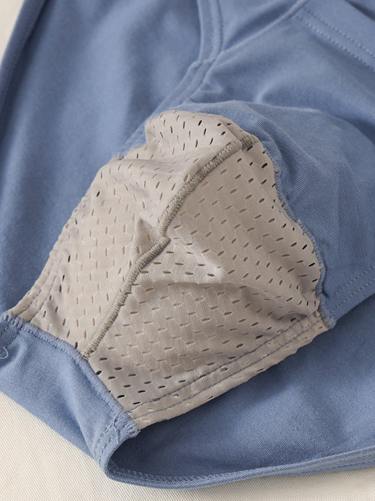3 Pack Men's Sexy Mesh Breathable Gun Egg Separation Cotton Briefs | dmunderwear detail image 13