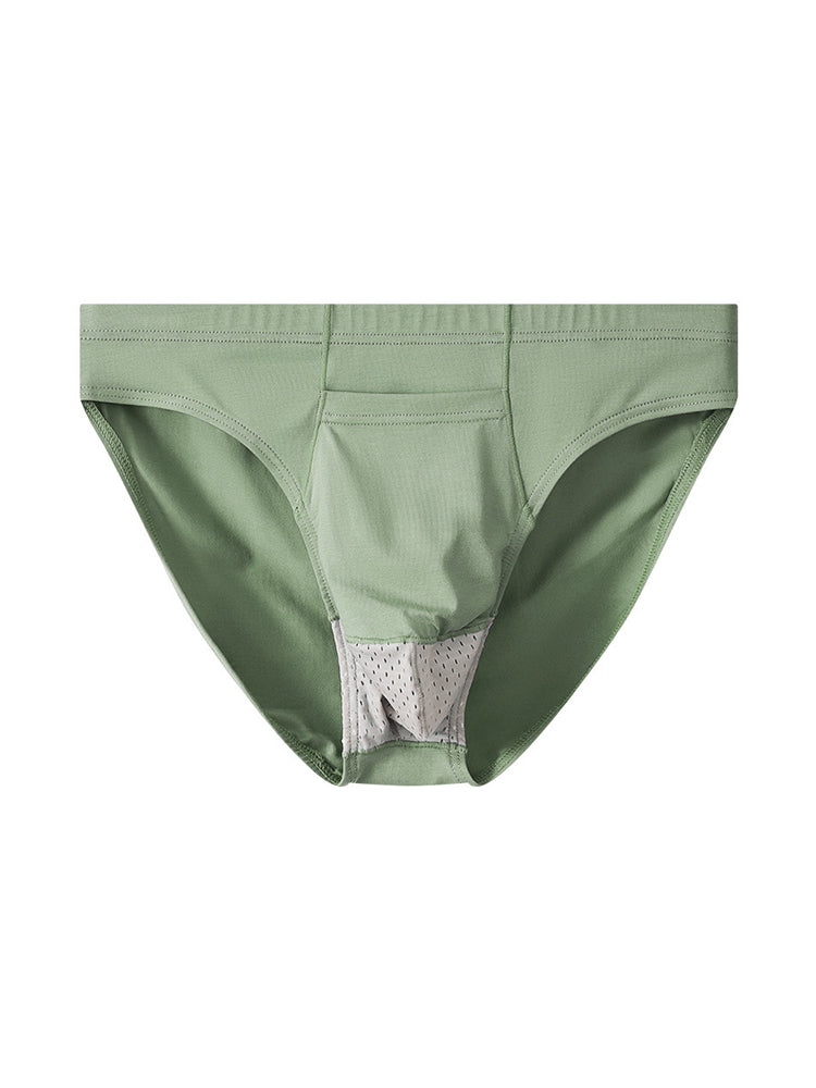 3 Pack Men's Sexy Mesh Breathable Gun Egg Separation Cotton Briefs | dmunderwear detail image 17