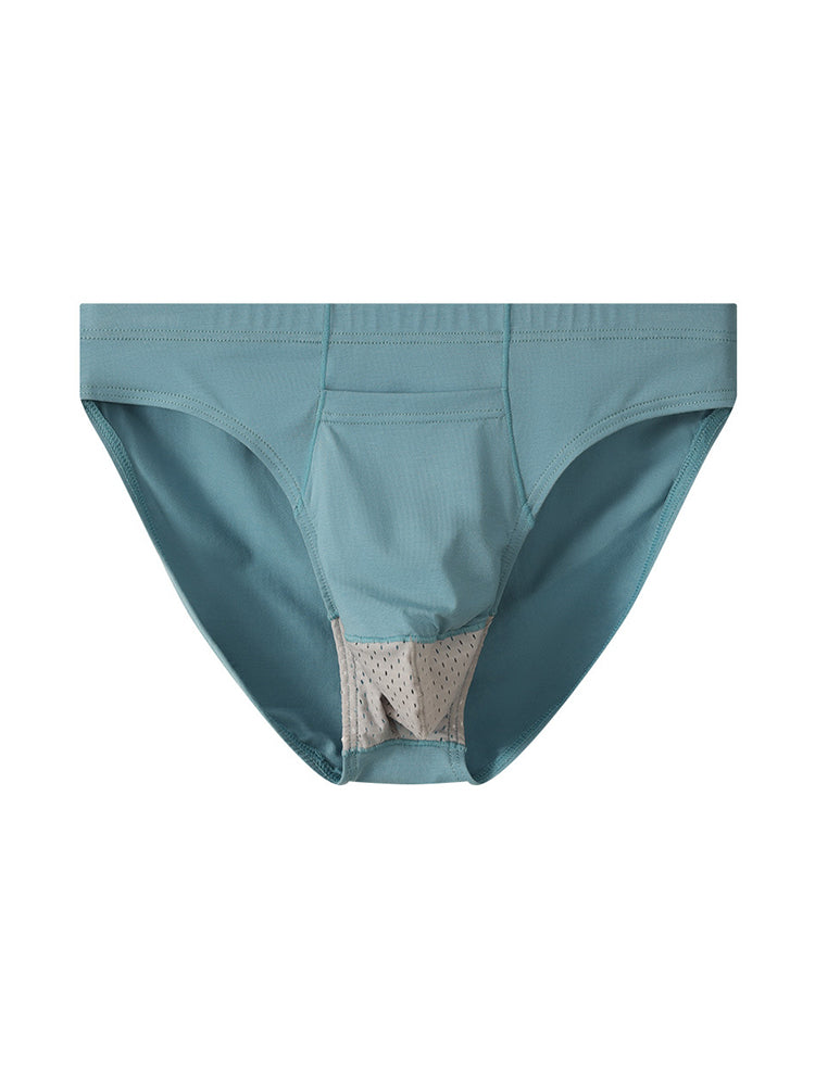 3 Pack Men's Sexy Mesh Breathable Gun Egg Separation Cotton Briefs | dmunderwear detail image 19