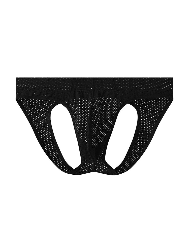 3 Pack Men's Sexy Mesh Transparent Big Pouch Jockstrap | dmunderwear detail image 19