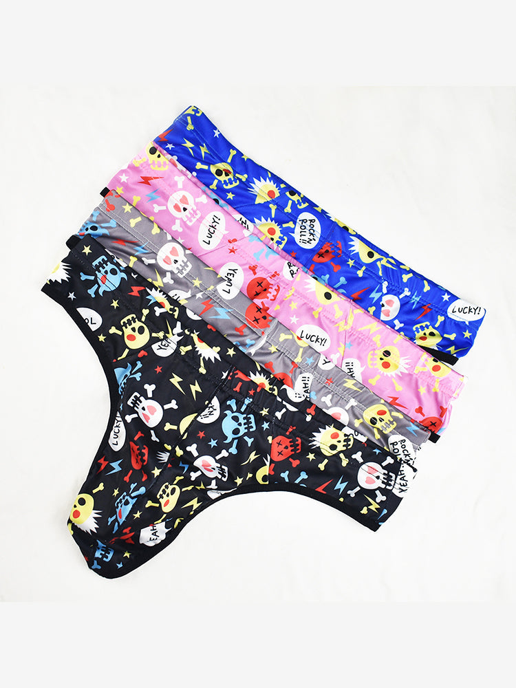 3 Pack Men's Skull Print Thong - Edgy & Sexy | dmunderwear