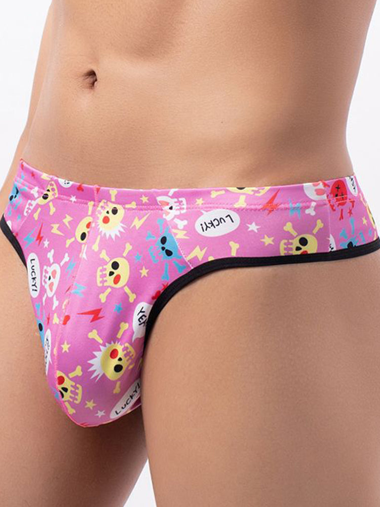 3 Pack Men's Skull Print Thong - Edgy & Sexy | dmunderwear detail image 13