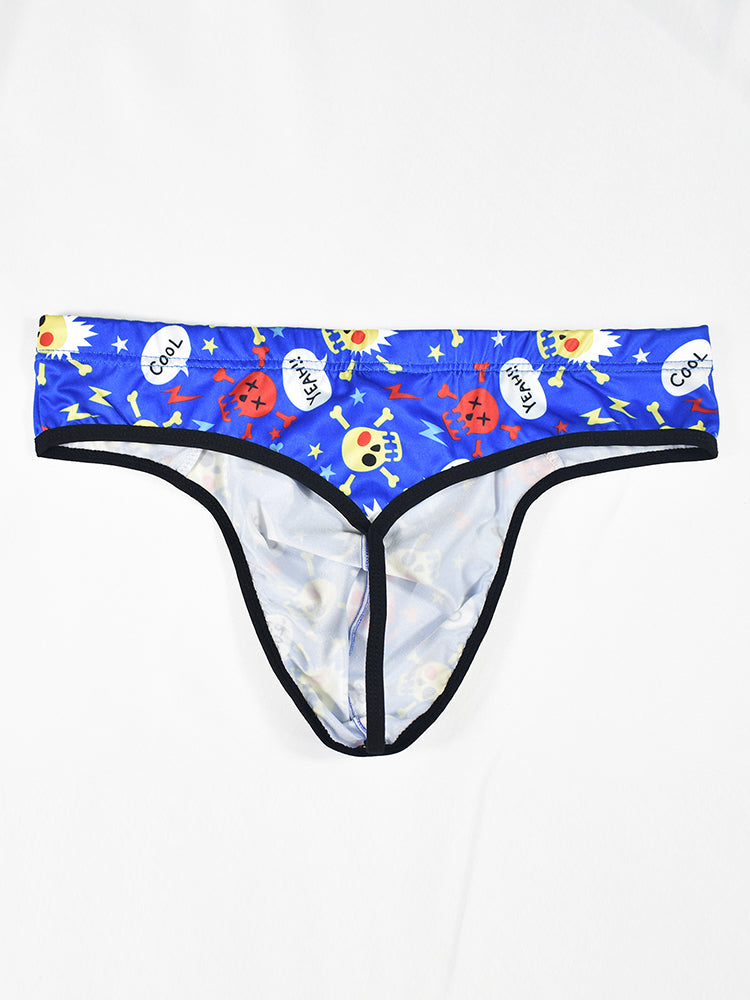 3 Pack Men's Skull Print Thong - Edgy & Sexy | dmunderwear detail image 16