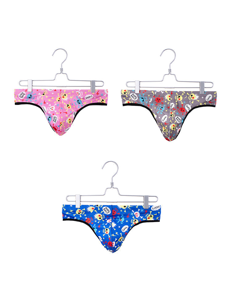 3 Pack Men's Skull Print Thong - Edgy & Sexy | dmunderwear detail image 17