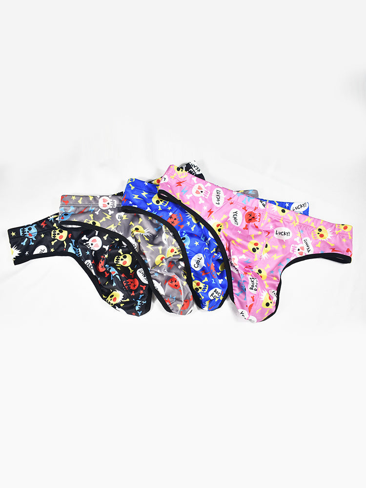 3 Pack Men's Skull Print Thong - Edgy & Sexy | dmunderwear detail image 18