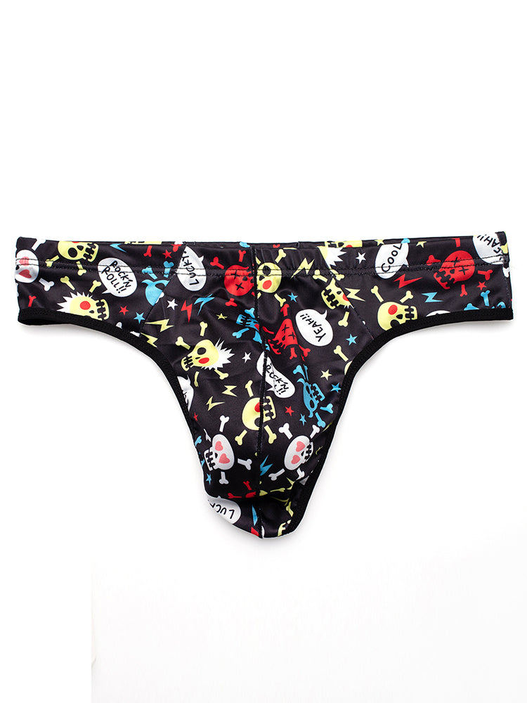 3 Pack Men's Skull Print Thong - Edgy & Sexy | dmunderwear detail image 19